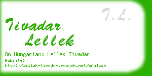tivadar lellek business card